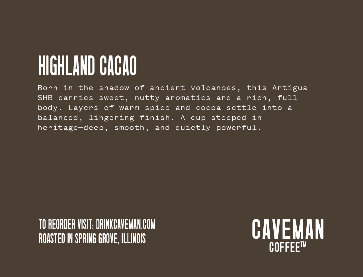 Highland Cacao Light Roast Coffee