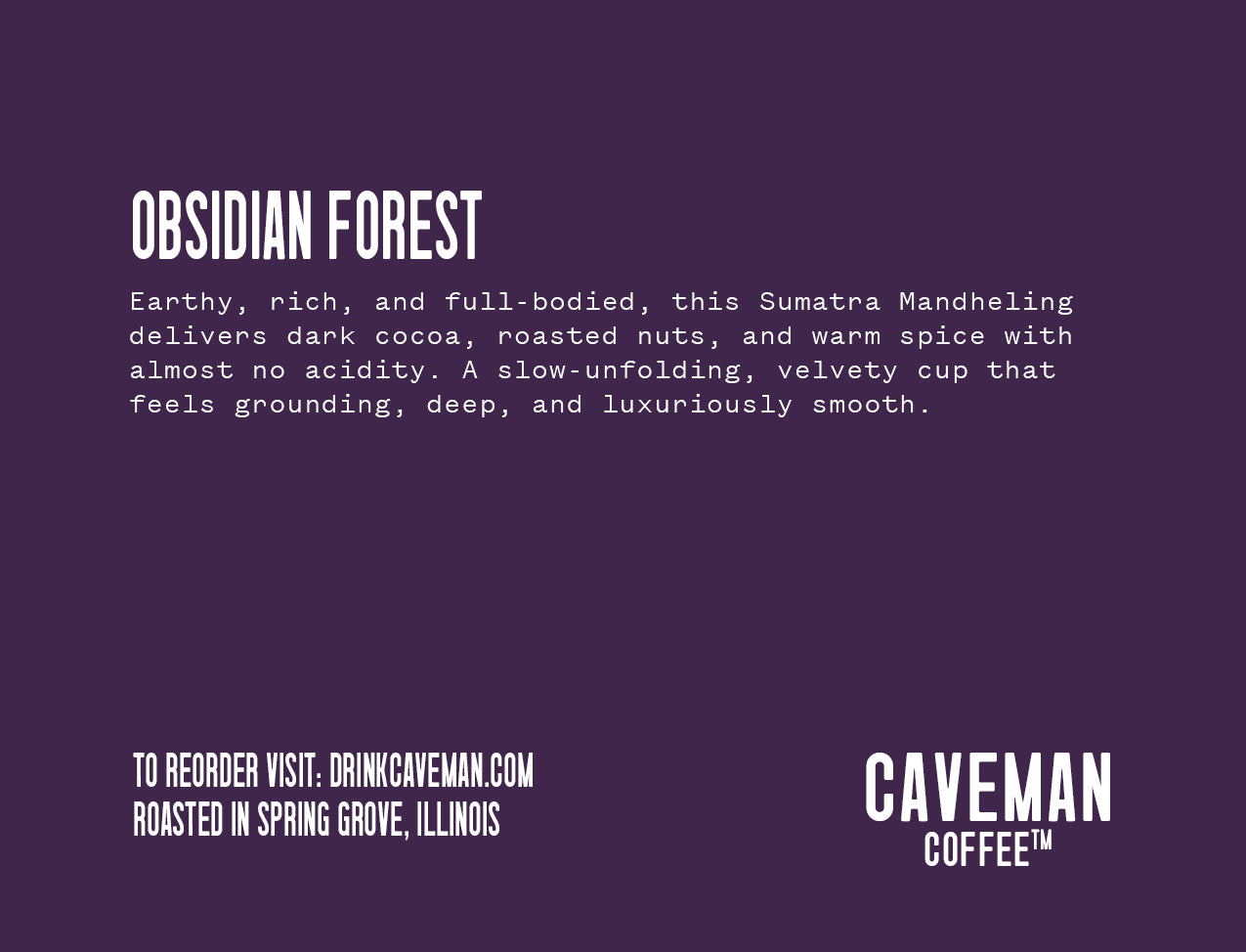 Obsidian Forest Dark Roast Coffee