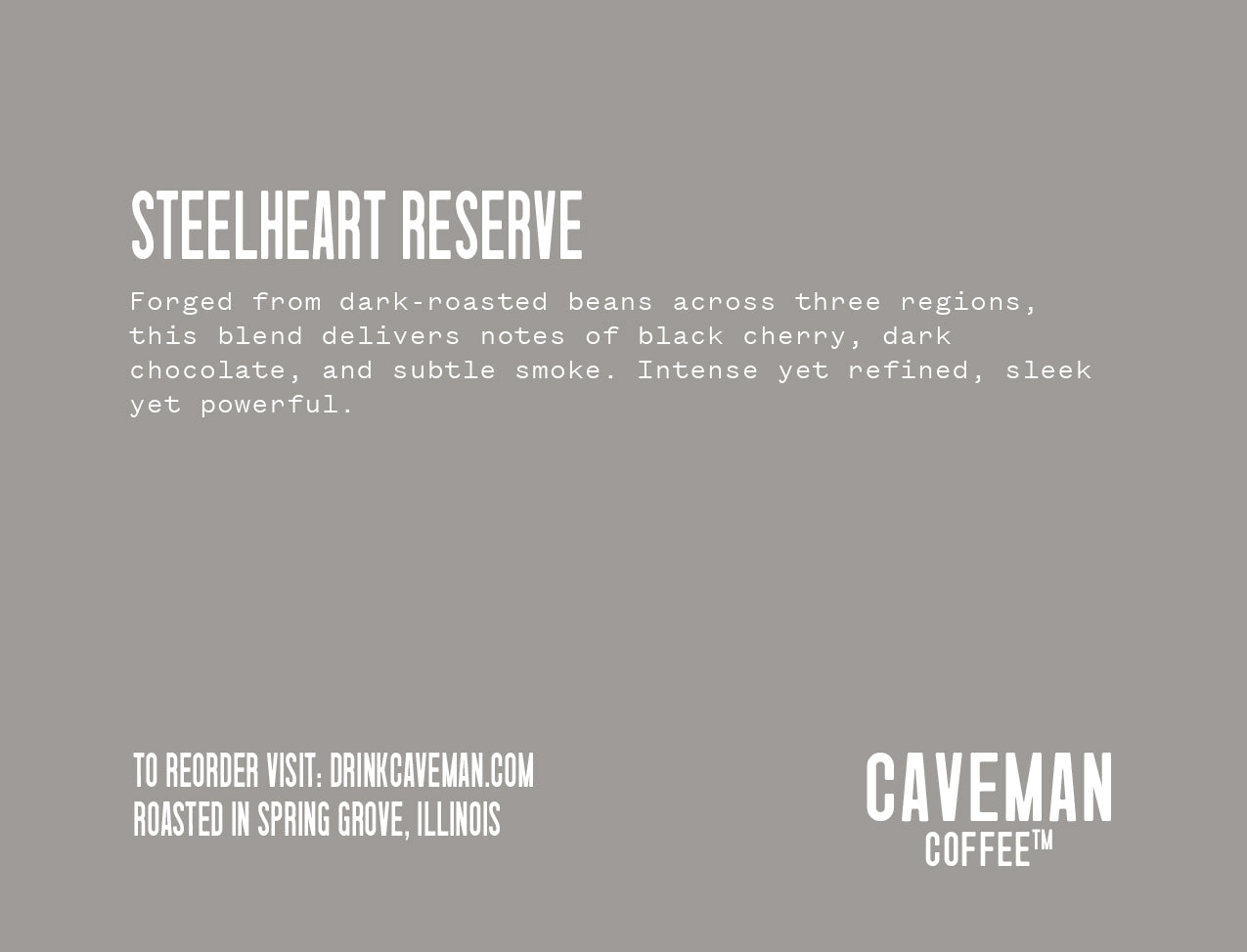 Steelheart Reserve Dark Roast Coffee